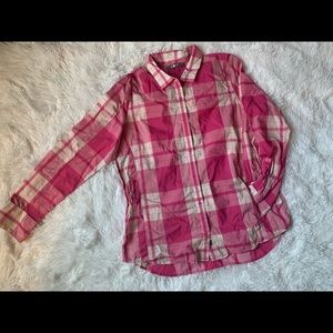 The North Face Pink Button Down Long Sleeve XL
